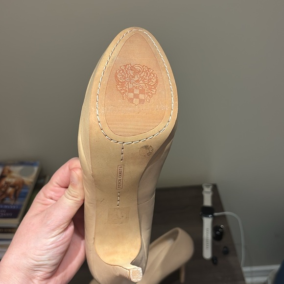 Vince Camuto Nude platform pumps. Leather, worn once for a wedding. - Picture 4 of 4